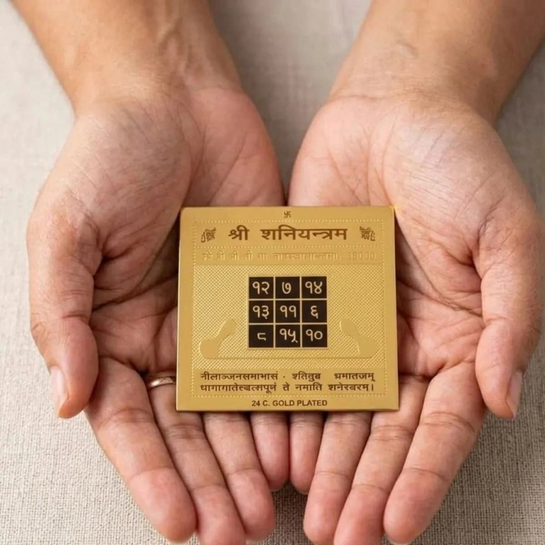 Yantra placed in puja setup