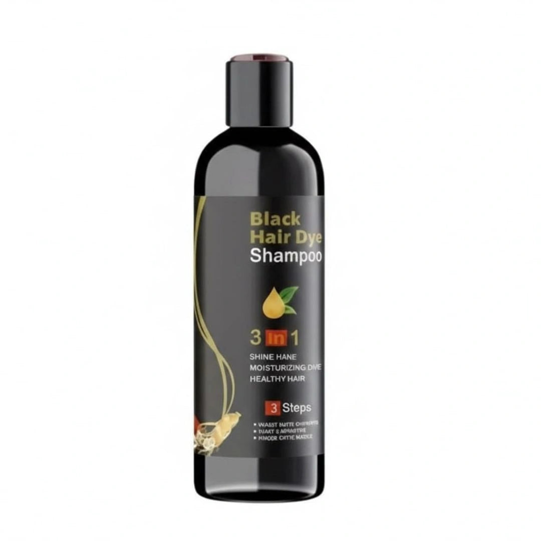 Instant black hair dye shampoo